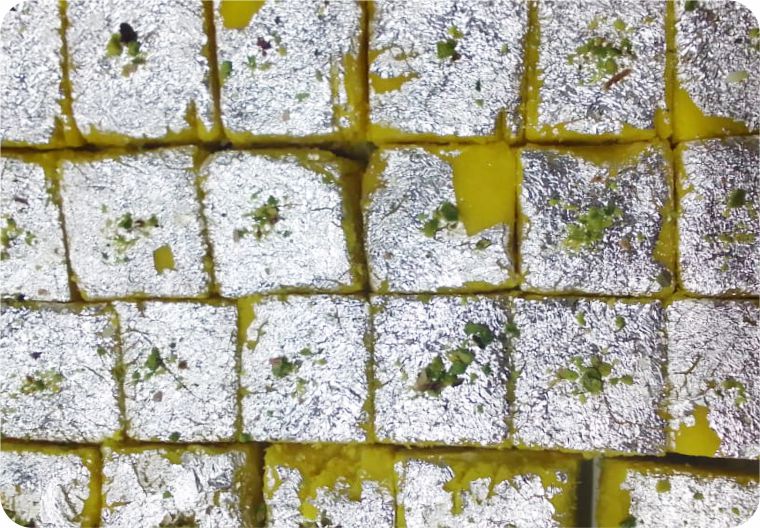 Kesar Coconut Burfi