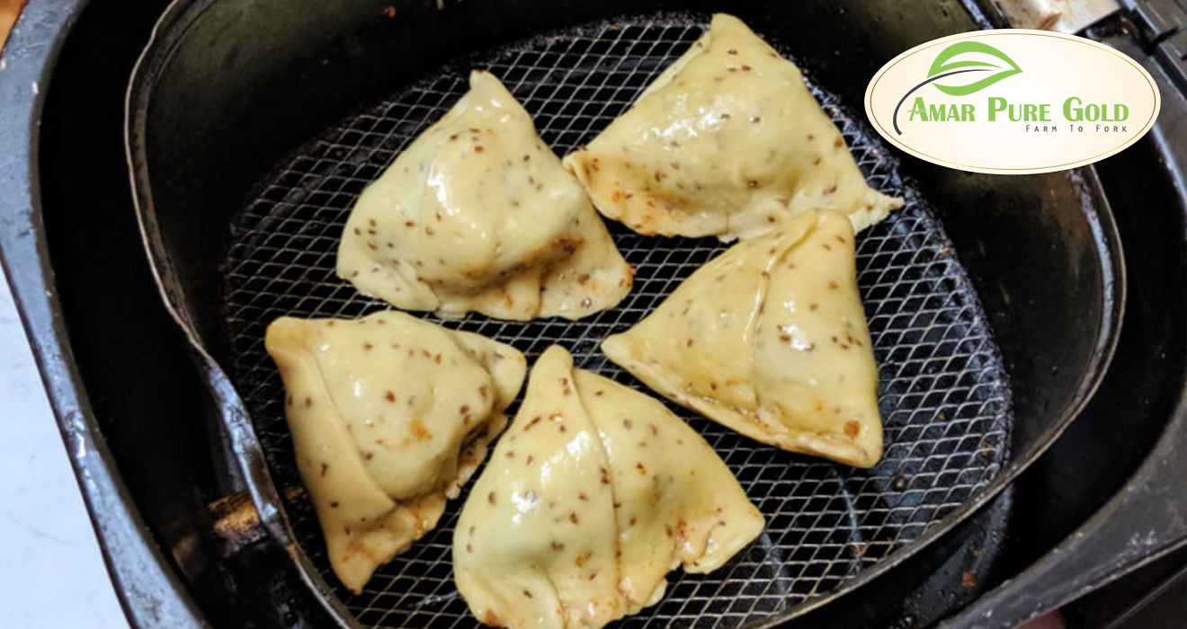 Air Fryer chana samosa