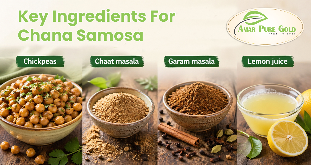 Key Ingredients for chana samosa