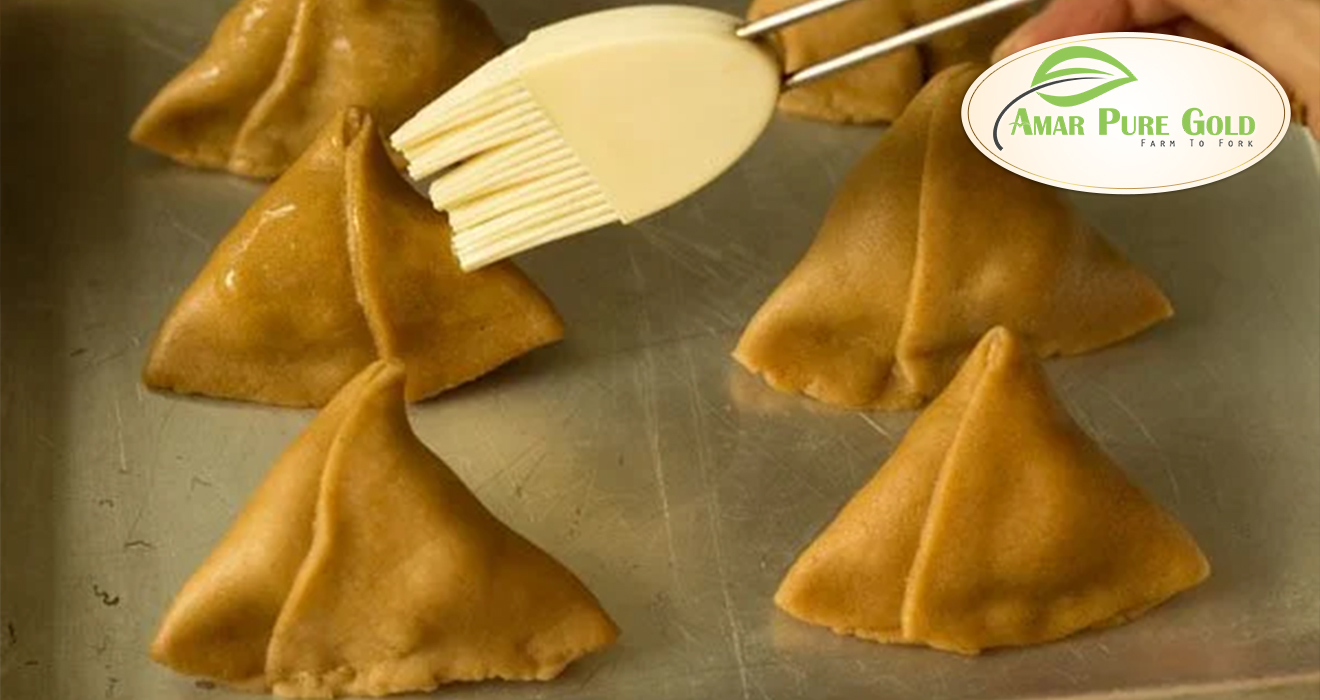 oven baked chana samosa