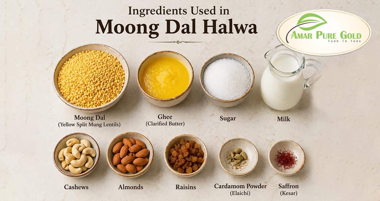moong dal halwa Ingredients