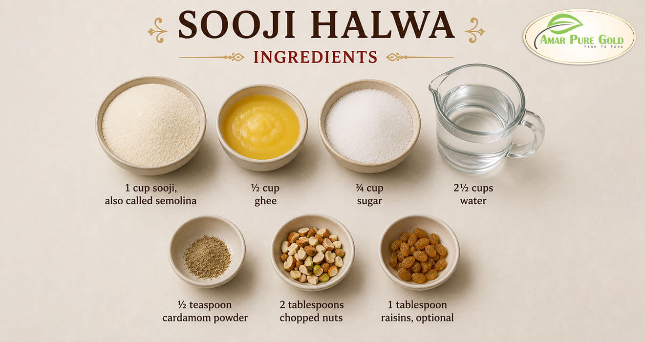 sooji halwa recipe